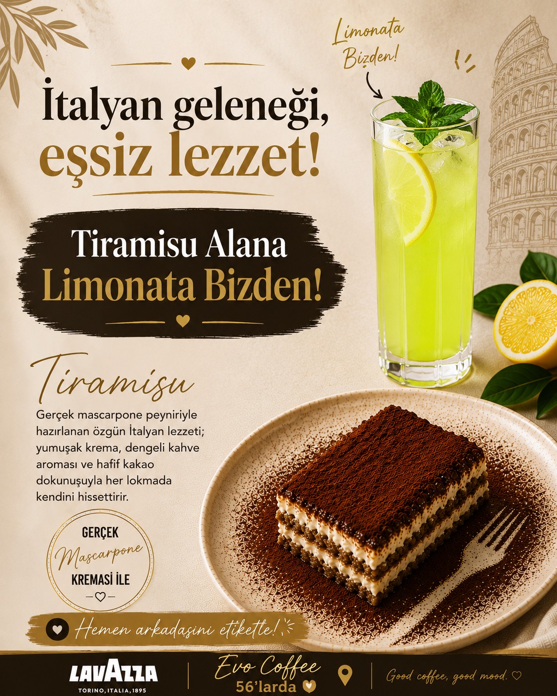 Tiramisu Alana Limonata Bizden!
